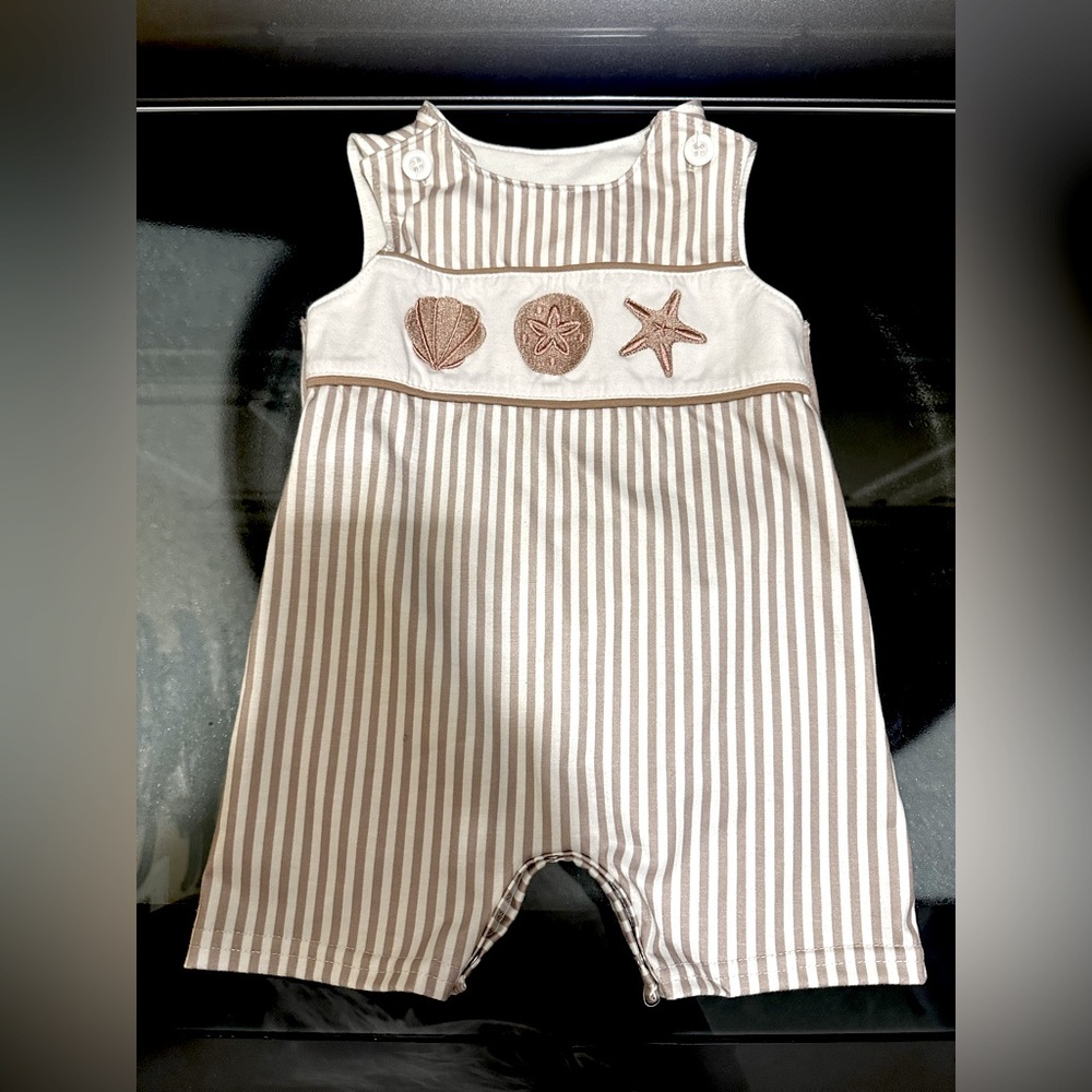 smocked 3-6 month beach outfit. never worn without tags
